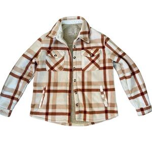 Plaid Sherpa-Lined Jacket